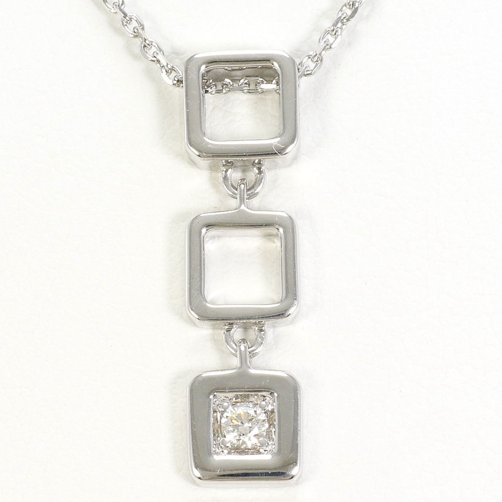 VINTAGE 10k Silver Diamond Necklace